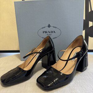 Prada Black Patent Leather Heels